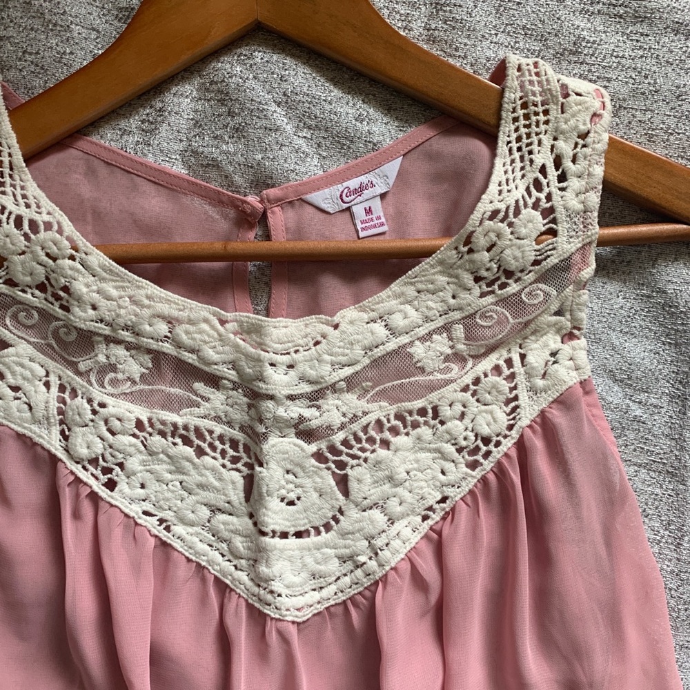Pink & White Lace Top - Picture 8 of 9